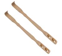2-Piece Back Scratcher With Massage Rollers Bamboo 46 cm Scratch Aid