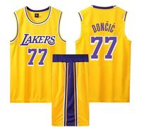 2-Piece Basketball Jersey and Shorts 2025, Basketball Kit Kids/Adult, Basketball Sleeveless Suit Kids/Adult, Basketball Shorts Set Men yellow L
