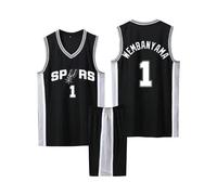 2-Piece Basketball Jersey and Shorts 2025, Basketball Kit Kids/Adult, Basketball Sleeveless Suit Kids/Adult, Basketball Shorts Set Men black 5XL