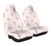 2-Piece Bear Car Seat Covers Automotive Seat Cover Protectors Front Set Car Accessories Universal for Sedans, Cars, SUV, Truck