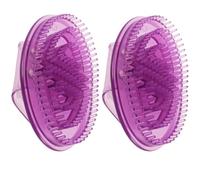 2 Piece Belly Massager | 6" x 4" Silicone Manual Massage Brush | Multifunctional Handheld Meridian Massage Brush for Feet, Legs, Hands, Neck, Muscles, Relieves
