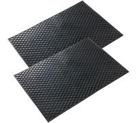 2-Piece Black Rubber Universal Car Floor Mats 70x50 cm Walser 14996
