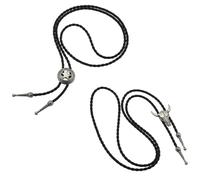 2 Piece Bolo Tie Handmade Vintage Bolo Tie for Men Western Cowboy Leather Tie Fashion Accessory for Men and Women Great for Western Outfit for Women and Shakira Concert Outfits