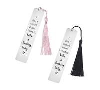 2 Piece Bookmarks, Fun Bookmarks, Metal Bookmarks for Book Lovers, Letter Bookmarks with Tassels, Personalized Creative Bookmarks for Book Lovers, Fun Christmas Gifts for Women and Men