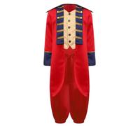 2-Piece Boys Colonial Revolutionary War Soldier Costume Red 11-12 Years