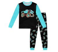 2-Piece Boys' Pajama Set Long-Sleeve Low Truck Print Soft Fabric Comfortable Winter Kids' Toddler Pyjamas Cars Nightwear Clothing Set for Daily Wear 2-9 Years (Mint Green-5, 7-8 Years)