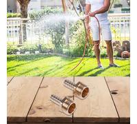 2 Piece Brass Hose Adapter Kit: 3/8 inch barb and 3/4 inch GHT outer thread for compatibility with common hose accessories (5/8 inch)