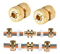 2-Piece Brass Pipe Repair Connector - Quick-Fit Downpipe Fitting, Quick Repair Connector Extension