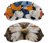 2 Piece Butterfly on Wooden Background Sleep Mask, Light Blocking Sleeping Eye Mask for Women Men, Night Blindfold, Breathable Eye Mask Cover