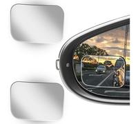 2-piece Car Blind Spot Rearview Mirror - Adjustable Angle Wide-angle Convex Rearview Mirror, Enhances Safety - Detachable, Suitable for SUV Essential Car Accessories (Card Square-2Pcs)