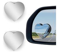 2-piece Car Blind Spot Rearview Mirror - Adjustable Angle Wide-angle Convex Rearview Mirror, Enhances Safety - Detachable, Suitable for SUV Essential Car Accessories (Heart-2Pcs)