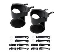 2-piece car cup holder, adjustable car cup clip-on bracket, universal ABS material car cup holder, suitable for coffee cups, beverage bottles, and water cups (black)
