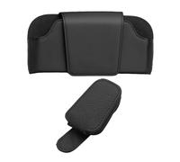 2-Piece Car Glasses Frame, Leather Sunglasses Card Clip, Car Sun Visor Glasses Clip, Multi-Function Glasses Box, Creative Simple Storage Box