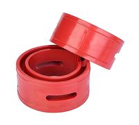 2-Piece Car Shock Absorber Spring Buffer, Red Coil Spring Assistors, Bumper Cushion for Automotive Suspension (B)