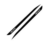 2-Piece Car Sticker, For SEAT Ibiza Racing Sports Door and Side Skirt Stripe Style Body Decoration DIY Style Car Modification Accessories
