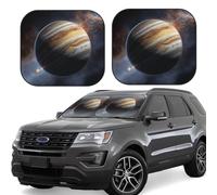 2-Piece Car Windshield Sun Shade Foldable Sun Visor Protector Jupiter Landscape Sun Shade Windshield for Front Window Reflector Sunshade Heatshield Sunshades for Truck SUV Car Interior Accessories S