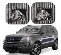 2-Piece Car Windshield Sun Shade Foldable Sun Visor Protector Zebra Pokes Its Head Out Sun Shade Windshield for Front Window Reflector Sunshade Heatshield Sunshades for Truck SUV L