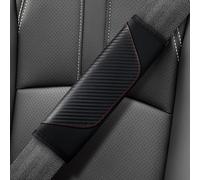 2 Piece Carbon Fiber Seat Belt Shoulder Pads for Volvo V90 B5 Mild Hybrid AWD 2024, Soft Seat Belt Covers,Black/B