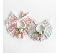 2-Piece Cat Lace Bib Set, Pink and Macaron Colors, Adjustable Sweet Cat Ruffle Collar, Suitable for Puppies, Kittens, Dogs, Pets, Cute Birthday Party Supplies