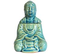 Sitting Buddha Oil Burner - Blue KDMD Blue One Size