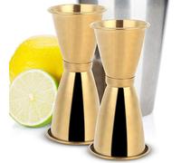 2 Piece Cocktail Measuring Jug 2.5 cl/5 ocktail Measuring Jigger Japanese Style Stainless Steel Double Liquor Dispenser for Bar Party Drinks