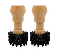 2-Piece Coffee Cleaning Brush Set - Round Nylon Brushes for Espresso Machines & Barista Gifts