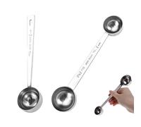 2 Piece Coffee Scoop, 15-30mlStainless Steel Coffee Scoop, Dual-Headed Stainless Steel Scoop for Powder Measuring Protein Scoop Set Measuring Scoop Suitable for Canisters and Kitchen Measurement