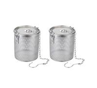 2 Piece Commercial Grade Steaming Basket Double Filter Basket for Flavor Infusions Acid Resistant Kitchen Essential Nonslip Halogen Cage Set