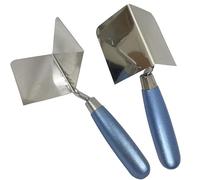 2-Piece Corner Trowel Tool Set, 80x60mm Interior and Exterior Corner Knife, DIY Stainless Steel Corner Trowel, Concrete Finishing Tool, Suitable for plastering and Bricklaying Corner Finishing Work
