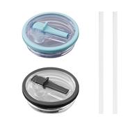 2-Piece Cup Sealing Lids, 2-Piece Straws, Collapsible Straw Lids, Replacement Lids, Reusable Leak-Proof Lids
