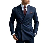 2 Piece Double Breasted Men Suit Slim Fit Mens Blazer Pants Sets Prom Party