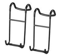 2 Piece Dumbbell Hooks - Heavy Duty Rubber Coated Non Slip | Weightlifting Power Hanger, 225 lbs Capacity Support, Strength Training Aid for Home Gym & Pull Up Bar Workouts