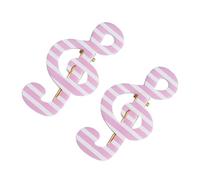 2 Piece Elegant Star Dotted Musical Hair Clip Set Smooth Edged Acrylic Hair Accessory Hairpin for Most Occasion Star Dot Lined Musical Note Clamps