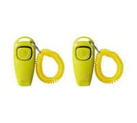 2 Piece Ergonomic Dog Clicker Whistle Training Set Outdoor Walking Device Breed Command and and Working Dog Supplies