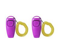 2 Piece Ergonomic Dog Clicker Whistle Training Set Outdoor Walking Device Breed Command and and Working Dog Supplies