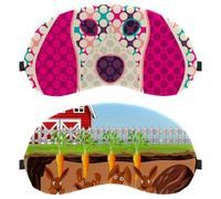 2 Piece Eye Mask a Rabbit Hole Under Carrot Farm, Sleep Mask for Side Sleeper, Soft Sleeping Eye Mask for Women Men, Complete Light Blocking, Zero Pressure Night Blindfold