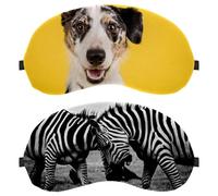 2 Piece Eye Mask for Side Sleeper, Sleeping Mask, Sleep Eye Mask, Wildlife Zebra Animal Soft Eye Shade Cover for Travel, Nap, Plane, Light Blocking