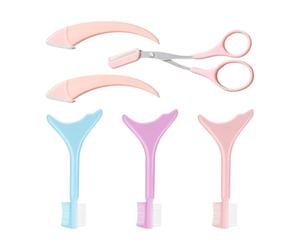 2-Piece Eyebrow Trimmer, 1-Piece Eyebrow Scissors, 3-Piece Multi-Function Eye Makeup Tools, Miscellaneous Hair Removal Eyebrow Shave Knife, And Eyeliner Drawing Auxiliary Tools.