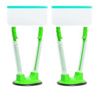2-Piece Food Storage Bag Holder with 2-Piece Food Storage Bags, Sandwich Bag Holder, Food Bag Holder with Clip, Freezer Bag Holder (Green)