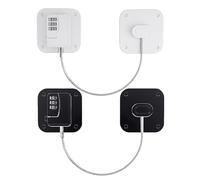 2 Piece Freezer Locks with Code Setting Tool, Lockable Refrigerator Safe, Kitchen Cabinet Child Lock, Window Protection Cabinet Lock, Code Refrigerator Lock (Black, White)