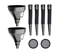 2-Piece Funnel And 4-Piece Telescopic Duct Funnel Set With 2-Piece Filter, Flexible Plastic Fuel Funnel, Suitable For Large Plastic Funnels For Cars, Oil Funnels, Car Funnels, Oil Change Tool