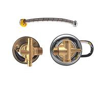2-Piece G1/2" Brass 2/3/4/5 Way Diverter Shower Valve Set, Double Handle Cartridge, Easy Install for Modern Bathrooms, Water Control Solution