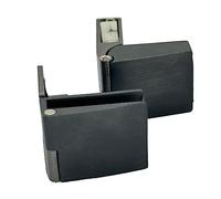 2 Piece Glass Door Hinge Soft Close Cabinet Door Wine Cooler Glass Display Hinge for Clip 3-5MM (Black)