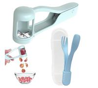 2-Piece Grape Cutter Set with Fruit Tongs, Stainless Steel Fruit Slicer
