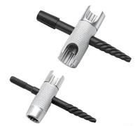 2 Piece Grease Nipple Installation Tool Kit 4 in 1 Design Fits Hex Sizes 3/8 5/16 7/16 and Thread Types 1/4-28 SAE 1/8 NPT M10x1 M8x1 for Mechanics
