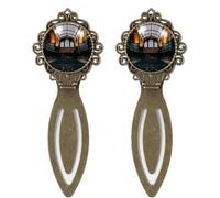 2 Piece Great Library Bookshelf Bookmark, Vintage Style Book Markers for Book Lovers Writers Readers Teachers, Birthday Gifts for Women Men Teens