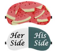 2 Piece Her Side and His Side Sleep Mask, Eye Mask for Men Women, No Pressure Night Eye Cover, Breathable Sleeping Eye Mask, Light Blocking