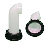 2 Piece IBC Tank Spout Outlet Tap Fitting Designed for Diesel Oil Water Fuel Dispensing Applications on Intermediate Bulk Containers