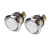 2 Piece Illuminated Doorbell Pushbutton - Wired Pushbutton With White LED Light, Visible At Night, Easy To Install, Waterproof Metal Housing