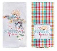 2 Piece Kay Dee Home State of Florida Embroidered Kitchen Towel Bundle